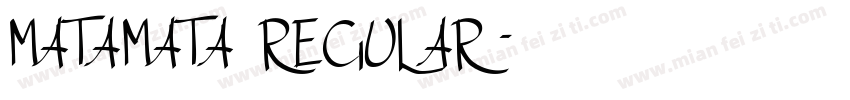 MATAMATA REGULAR字体转换